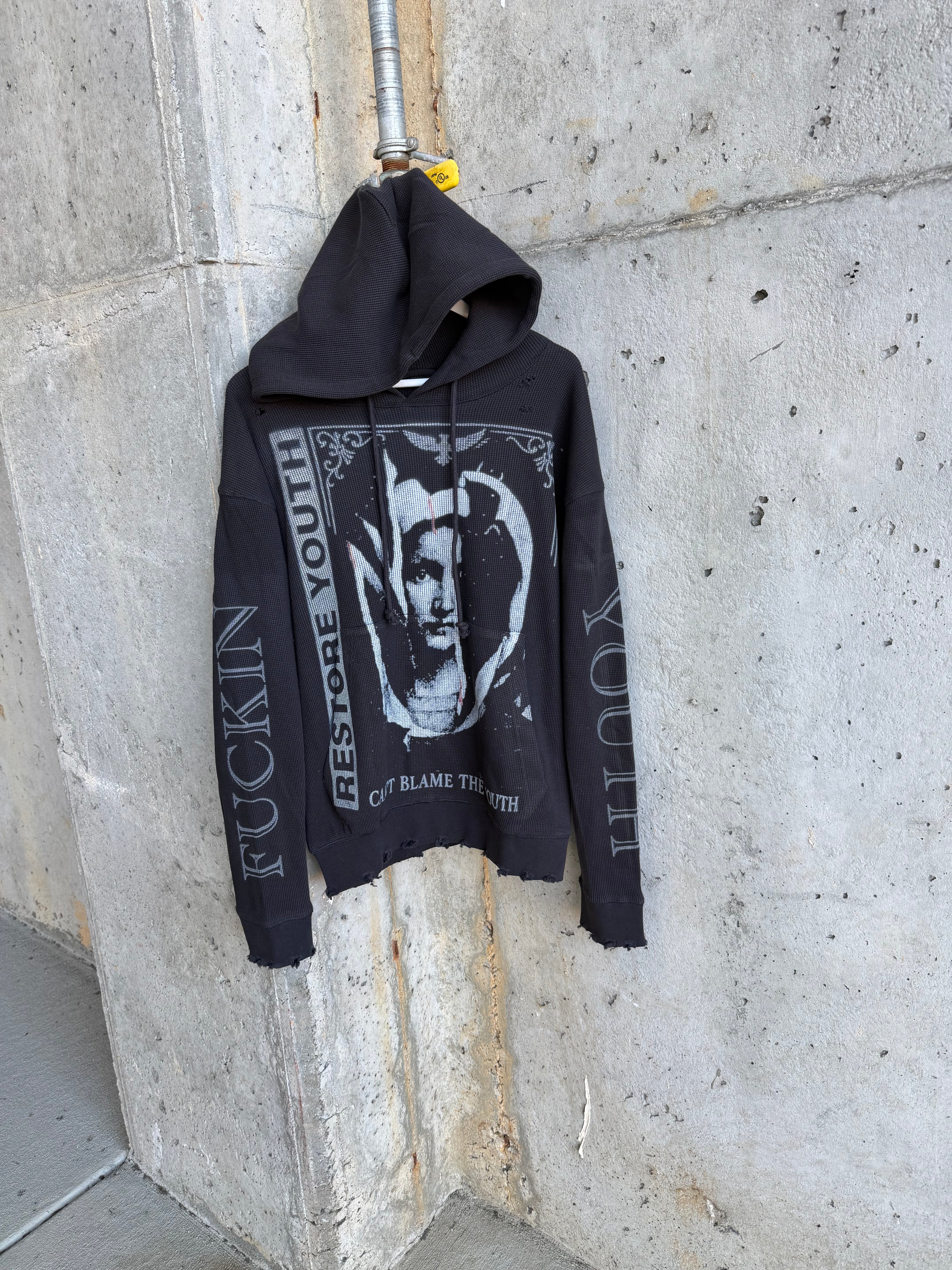 “CBTY” DISTRESSED HOODIE/THERMAL